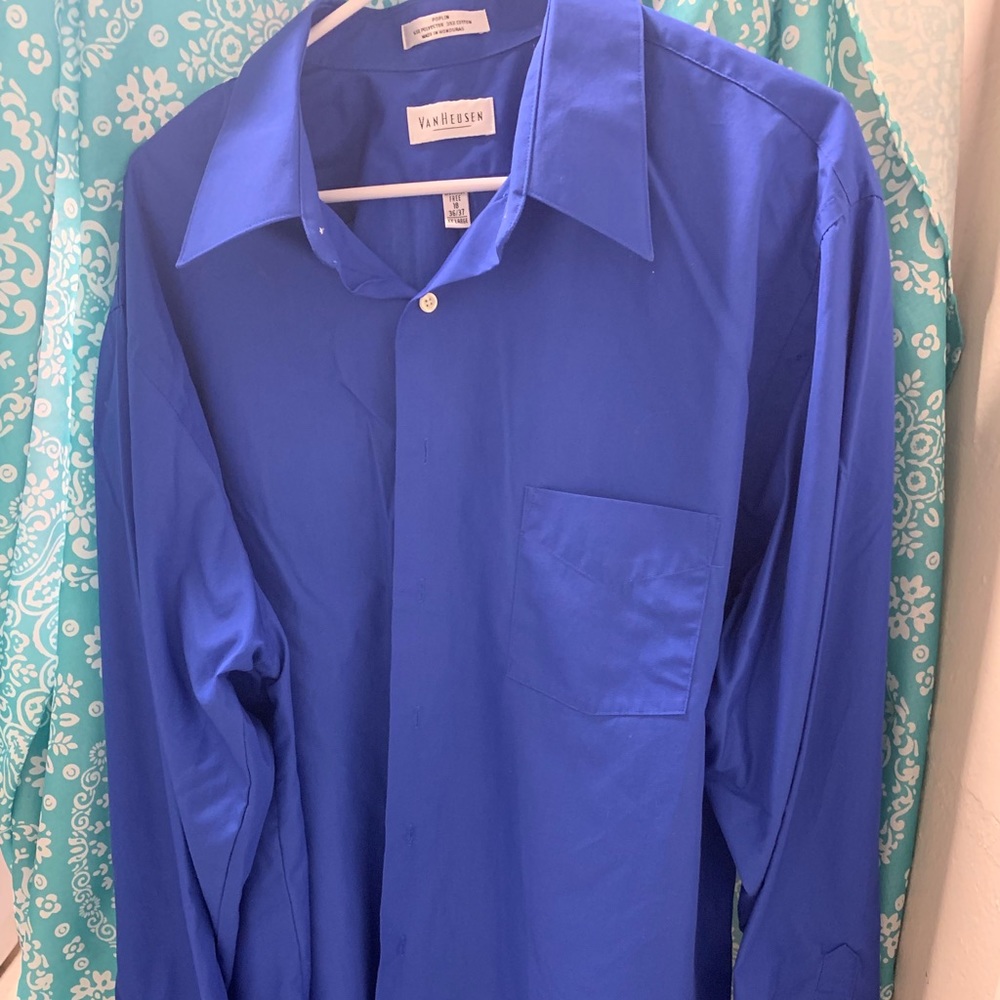 Blue button up